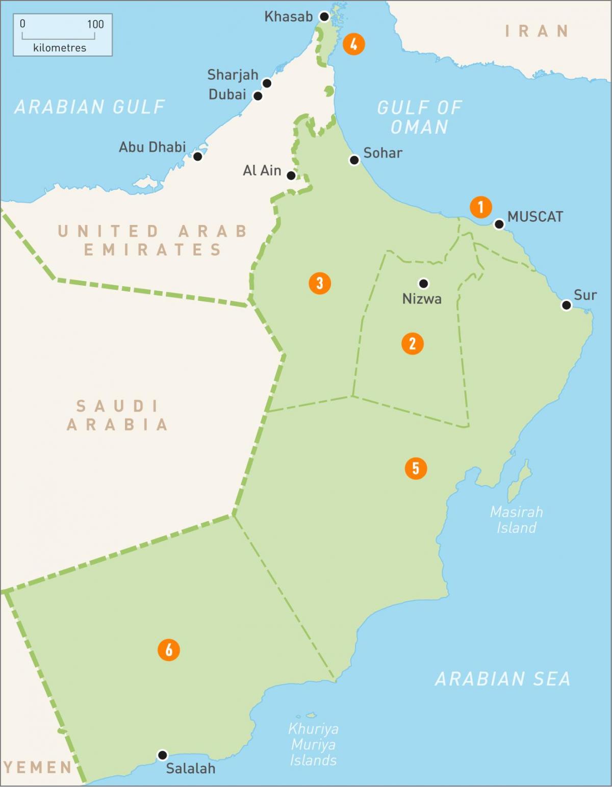 Oman mapa hd
