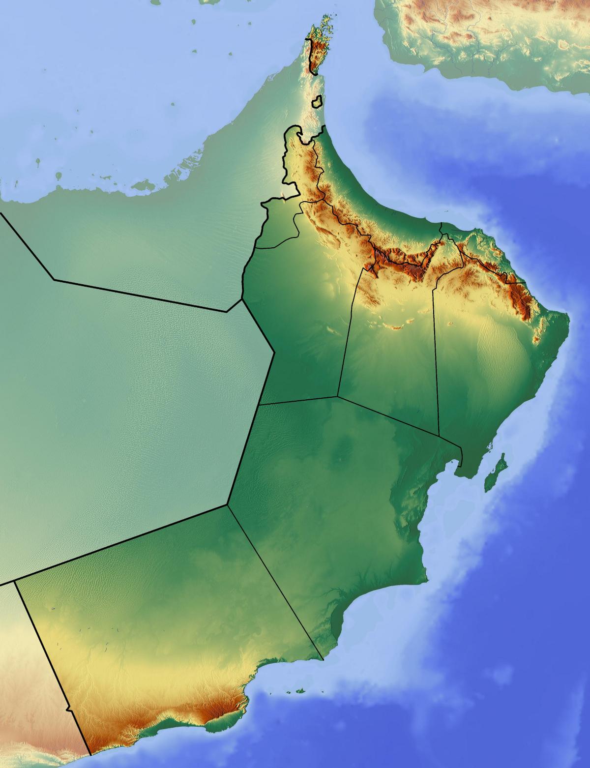 mapa topografikoak Oman