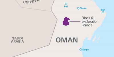 Mapa khazzan Oman