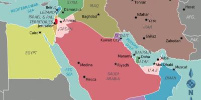 Mapa Oman ekialde hurbileko mapa