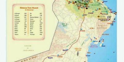 Oman turismo lekuak mapa