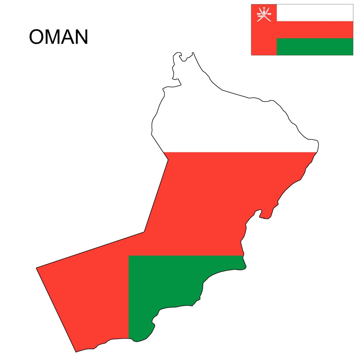mapa Oman bandera