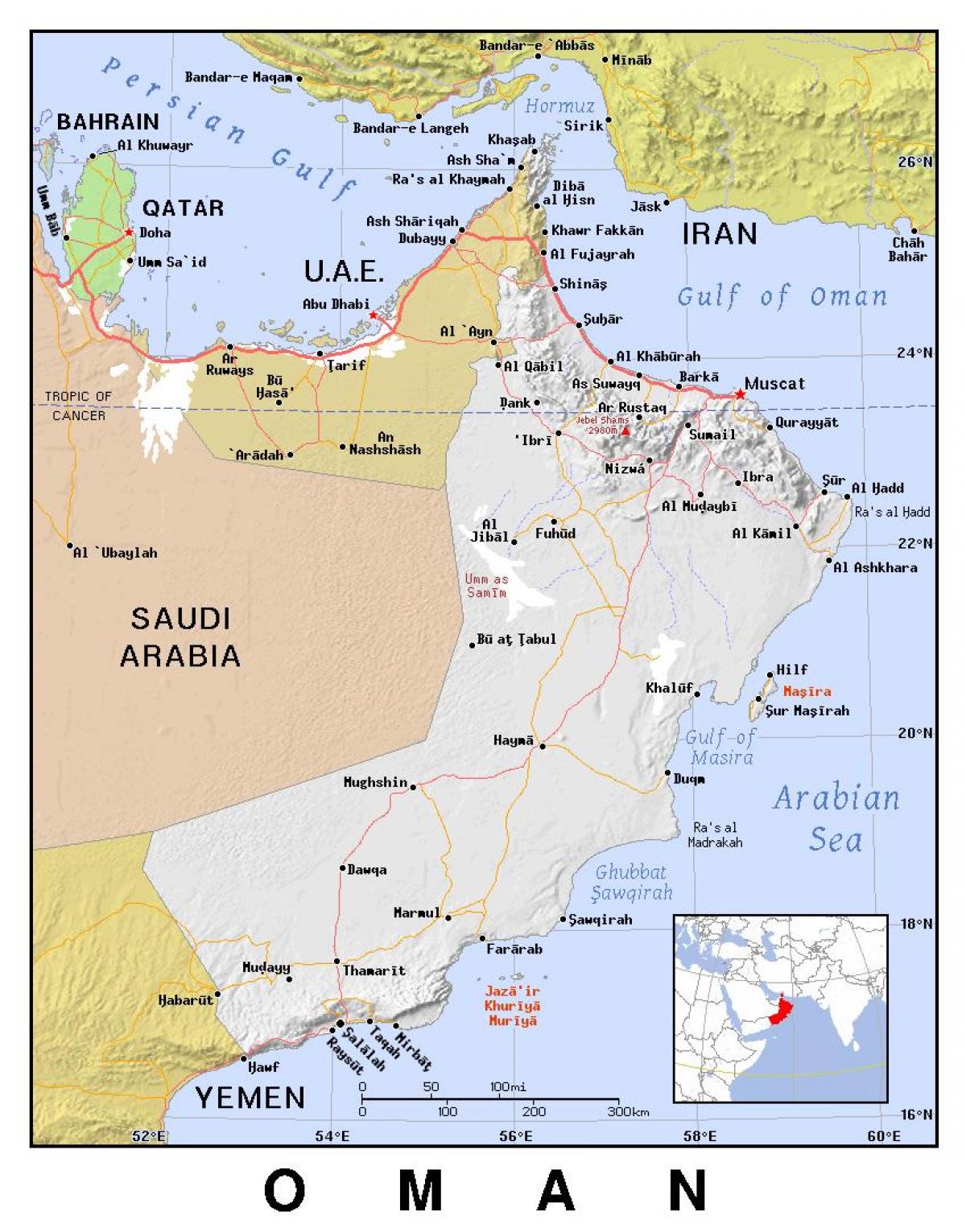mapa politiko Oman