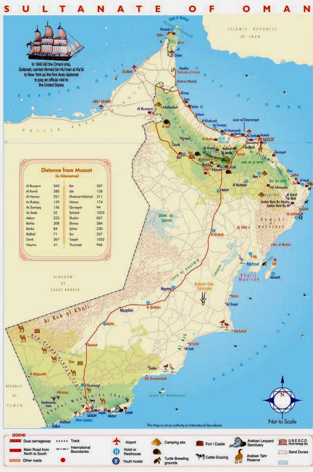 Oman zehatza mapa